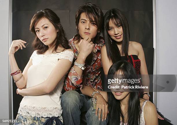 Actress Annie Lui, Dylan Kuo Pin Chao, May Pitchanart S and Nutsha Bootsri attend a photoshoot during the Bangkok International Film Festival at Siam...