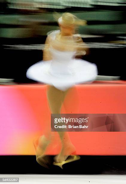 Idora Hegel of Croatia performs during the women's Free Skating program of figure skating during Day 13 of the Turin 2006 Winter Olympic Games on...
