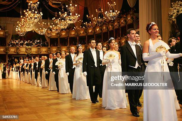 Dancers inaugurate the annual Opera Ball in Vienna 23 February 2006.
