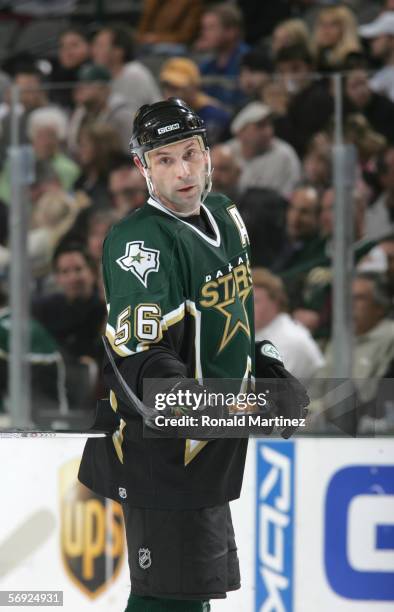 Sergei Zubov of the Dallas Stars skates during the game against the Tampa Bay Lightning on January 20, 2006 at the American Airlines Center in...