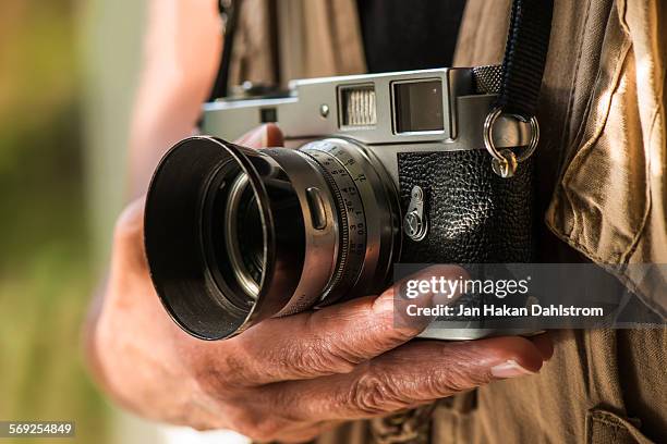 vintage professional range finder camera - アナログ ストックフォトと画像