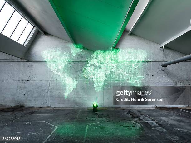 hologram in warehouse - map copenhagen stock pictures, royalty-free photos & images