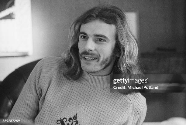 Drummer Alan White of English progressive rock group, Yes, 25th February 1976.