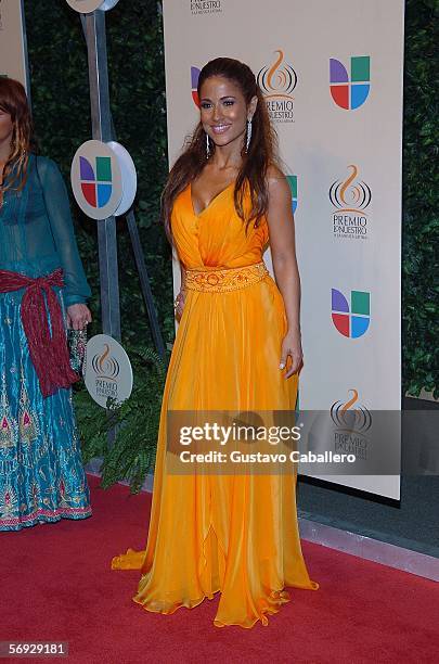 Jackie Guerrido attends the 2006 Premio Lo Nuestro Awards at the American Airlines Arena February 23, 2006 in Miami, Florida.