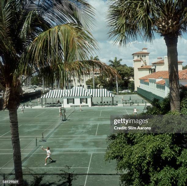 The Everglades Tennis Club in Palm Beach, Florida, 1968.