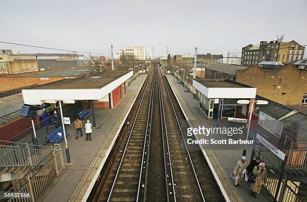 General view of Hackney Wick Station near the site of the London 2012 Olympics in the East London borough of Stratford on February 24, 2006 in...