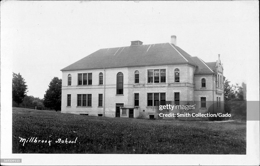 Exterior view of Millbrook School, Millbrook, New York, 1950. News