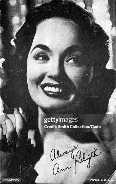 Fan club photo of Ann Blyth, 1950.