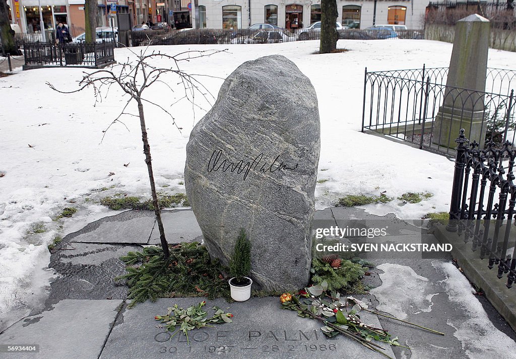 Picture of the grave of former Swedish P
