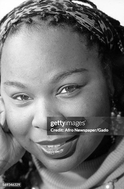 Internationally acclaimed gospel, jazz, and soul singer Lea Gilmore, a well-regarded advocate and spokesperson for civil rights, Baltimore, Maryland,...