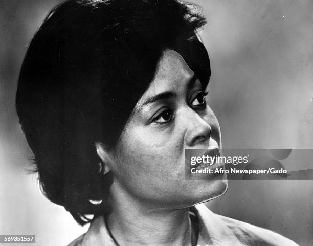 Portrait of Abbey Lincoln, actress and star of the television series Wine in the Wilderness, Richmond, Virginia, 1970.