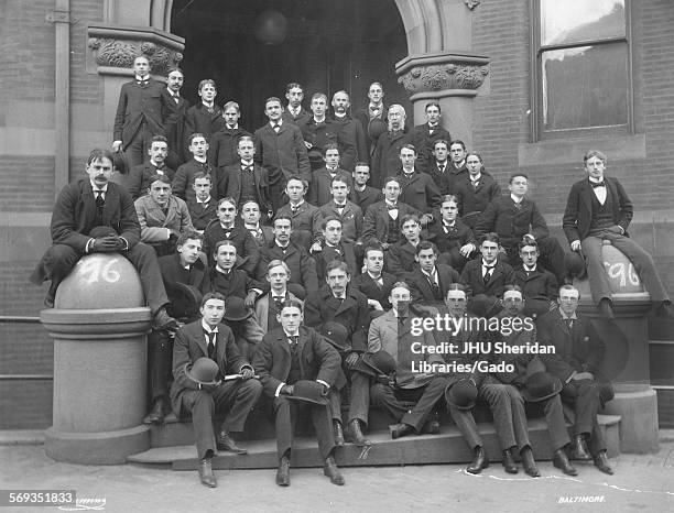 Portrait of the Johns Hopkins University Class of 1896, Baltimore, Maryland, 1896. Lacy, Robert, Powell, Henry Todd, Parker, Henry Pickering, Beatty,...