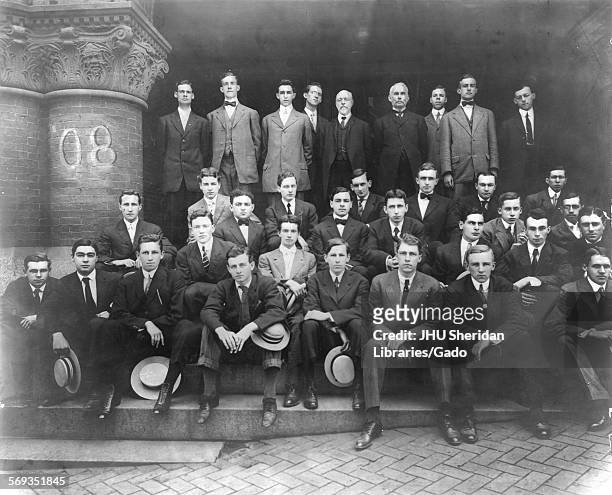Portrait of the Johns Hopkins University Class of 1908, Baltimore, Maryland, 1908. Green, Joseph Elliott, Ridgley, Julian White, Williams, Ralph...