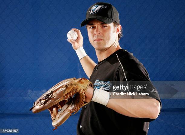 Frank Catalanotto of the Blue Jays poses for a portrait during the Toronto Blue Jays Photo Day on February 25, 2006 at the Bobby Mattick Training...
