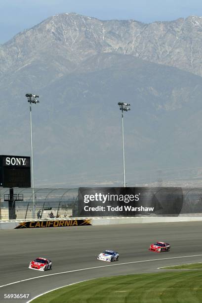 Kasey Kahne , driver of the Dodge Dealers/UAW Dodge, Mark Martin , driver of the AAA Ford, and Jeremy Mayfield , driver of the Dodge Dealers/UAW...