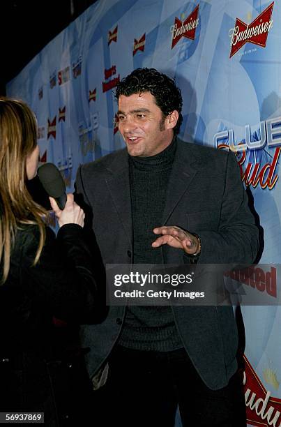 Italian Olympian Alberto Tomba attends the SI party at club Bud during Day 15 of the Turin 2006 Winter Olympic Games on February 25, 2006 in Turin,...