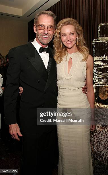 Spotlight in Television Award Winner Robert Blackman and Actress Joan Allen attend the 8th Annual Costume Designers Guild Awards VIP reception held...