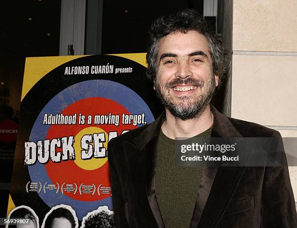 Alfonso Cuaron of Esperanto Filmoj attends the premiere of Warner Independent Pictures' film "Duck Season" on February 25, 2006 at the Red Cat...