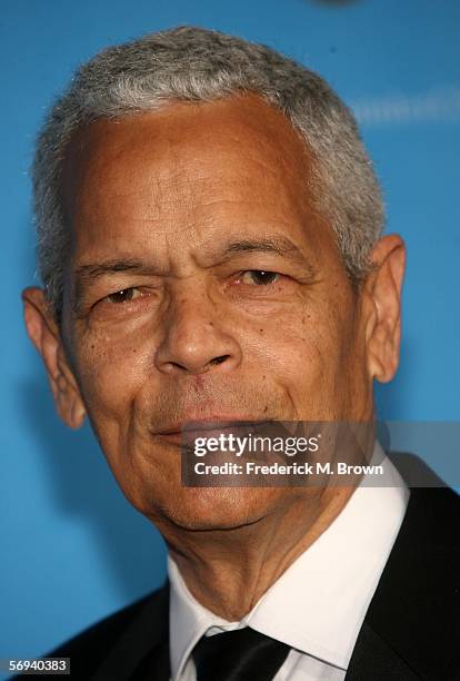 S Julian Bond arrives at the 37th Annual NAACP Image Awards at the Shrine Auditorium on February 25, 2006 in Los Angeles, California.