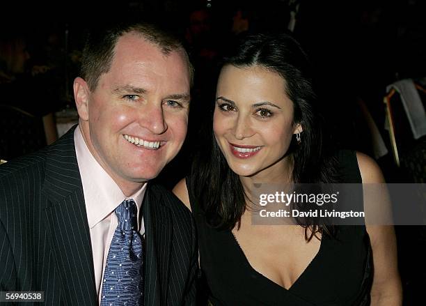 Actress Catherine Bell and husband Adam Beason attend the 37th Annual Awards Banquet of the Citizens Commission on Human Rights at the Hyatt Regency...