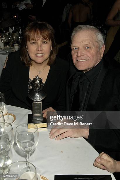 Actor Brian Dennehy and wife Jennifer Arnott attend the Laurence Olivier Awards at the London Hilton on February 26, 2006 in London, England. The...