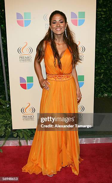 Jackie Guerrido attends the 2006 Premio Lo Nuestro Awards at the American Airlines Arena February 23, 2006 in Miami, Florida.