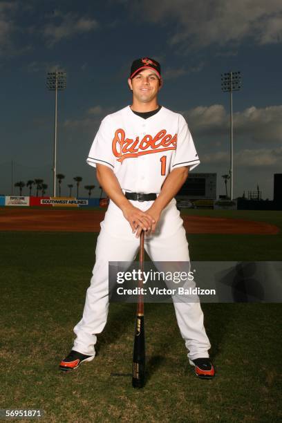 Brian Roberts of the Baltimore Orioles poses for photo day at Fort Lauderdale Stadium on February 27, 2006 in Fort Lauderdale, Florida.
