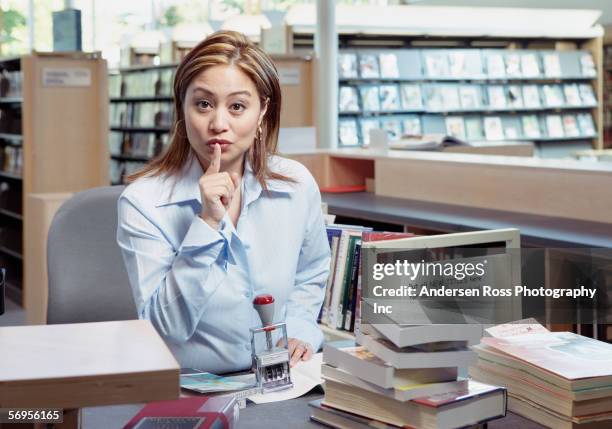 Library Shushing Sign 51 Librarian Shush Stock Photos, High-Res Pictures, and Images - Getty ...