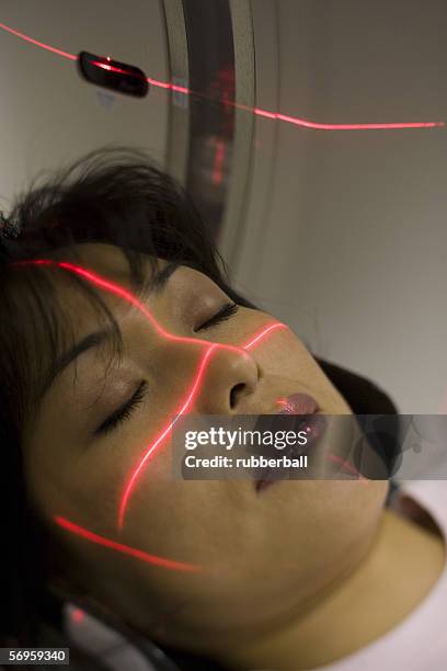Closeup Of A Female Patient Getting An Cat Scan High-Res Stock Photo ...