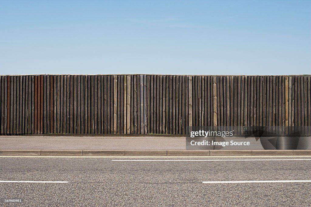 Fence near road