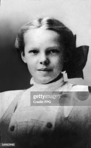 American aviator Amelia Earhart as young girl, 1904.