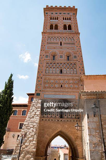 mudejar tower of saint martin - mudéjar stock pictures, royalty-free photos & images