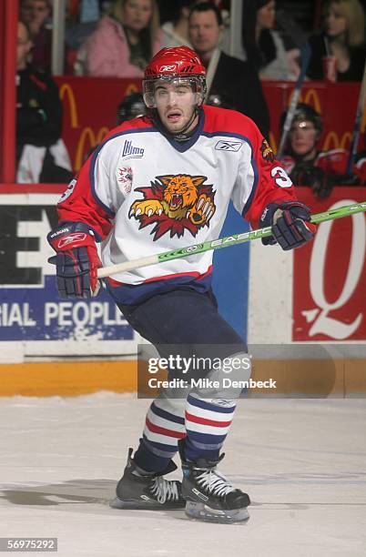 Keith Yandle of the Moncton Wildcats skates against the Halifax Mooseheads at the Halifax Metro Centre on January 8, 2006 in Halifax, Nova Scotia,...