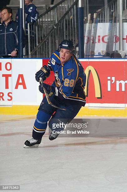 Ryan Ramsay of the Peoria Rivermen skates against the Toronto Marlies at Ricoh Coliseum on February 3, 2006 in Toronto, Ontario, Canada. The Rivermen...