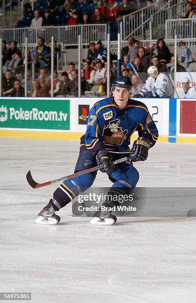 Timofei Shishkanov of the Peoria Rivermen skates against the Toronto Marlies at Ricoh Coliseum on February 3, 2006 in Toronto, Ontario, Canada. The...