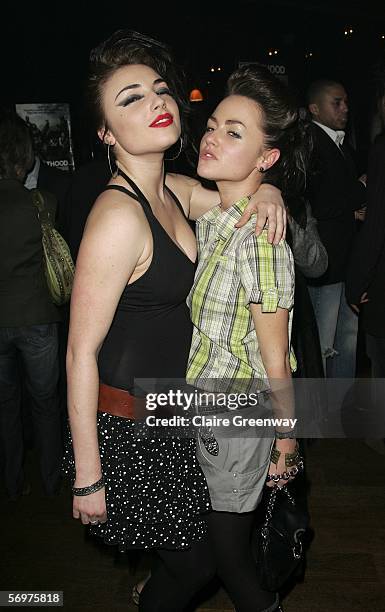 Actress Jaime Winstone and her sister Lois attend the after show party following the UK Premiere of Kidulthood, at Sin nightclub on March 1, 2006 in...