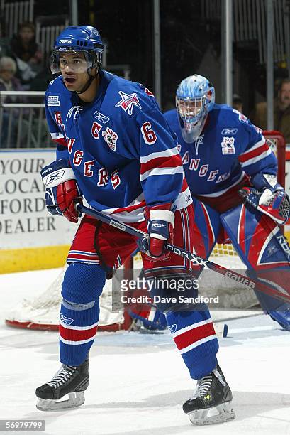 Mark Fraser of the Kitchener Rangers eyes the play against the London Knights during the OHL game on January 8, 2006 at the John Labatt Centre in...
