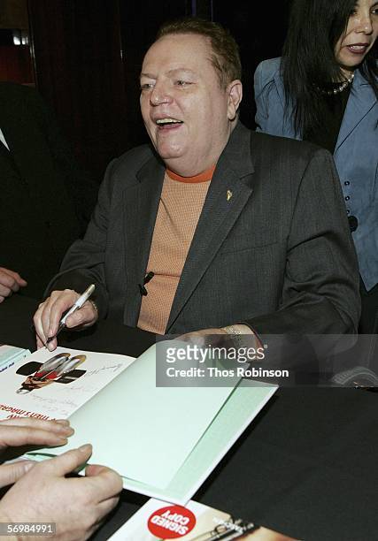 Hustler Magazine Founder Larry Flynt attends a book signing with Dian Hanson at Taschen Store on March 2, 2006 in Beverly Hills, California.