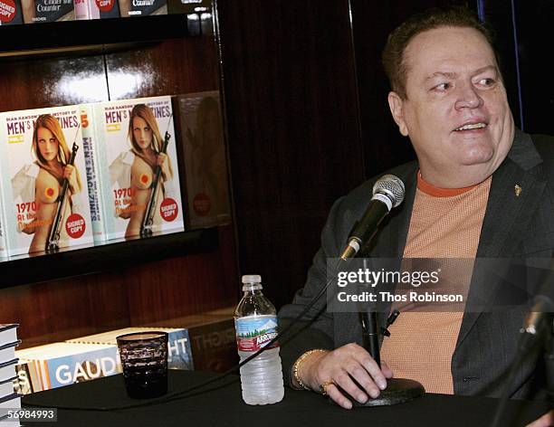 Hustler Magazine Founder Larry Flynt attends a book signing with Dian Hanson at Taschen Store on March 2, 2006 in Beverly Hills, California.