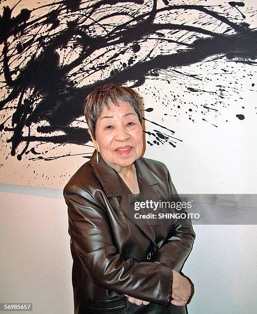 AFPLifestyle-fashion-Japan-Koshino,sched-FEATURE" Ninety-three-year-old fashion designer Ayako Koshino smiles at her studio during an interview with...