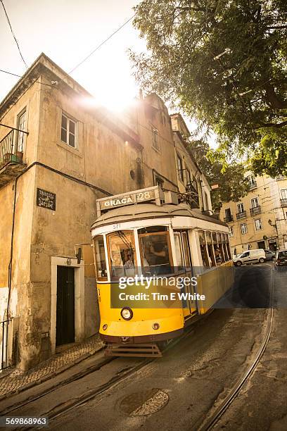 lisbon, portugal - lisbon tram stock pictures, royalty-free photos & images