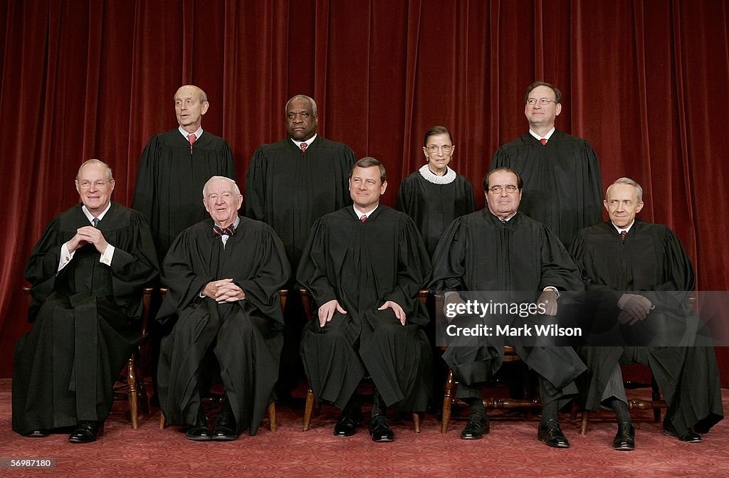 Supreme Court Justices Pose For "Class Photo"