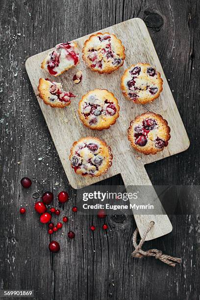 cranberry muffins - muffin stockfoto's en -beelden
