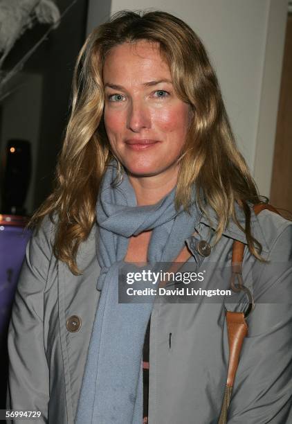 Actress Tatjana Patitz poses at the 2006 Diamond Lounge By Nathalie Dubois in the Penthouse at Peterson Automotive Museum March 3, 2006 in Los...