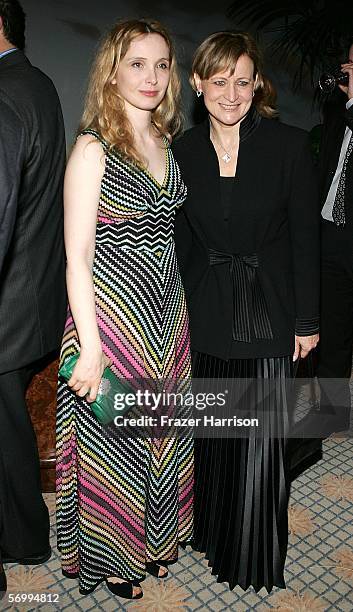 Actress Julie Delpy and designer Peri Drysdale mingle during the cocktail reception during the 5th Annual Celebration of New Zealand Filmmaking and...