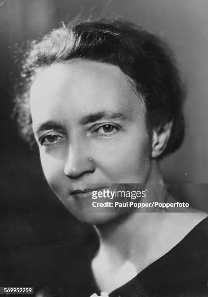 Portrait of French scientist Irene Joliot-Curie , following her resignation from government due to her allegiance to the communist Party, circa 1940.
