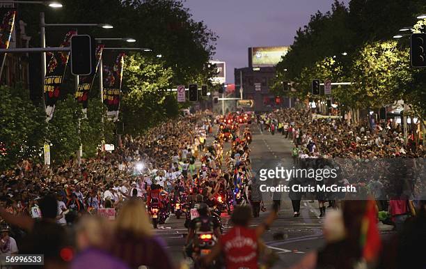 General view as the Mardi gras parade walks up Oxford street during the 2006 Sydney New Gay and Lesbian Mardi Gras parade March 4, 2006 in Sydney,...