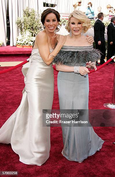 Television hosts Melissa Rivers and Joan Rivers arrive to the 78th Annual Academy Awards at the Kodak Theatre on March 5, 2006 in Hollywood,...