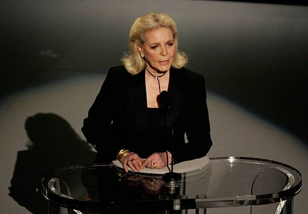 ActressLauren Bacall speaks on stage during the 78th Annual Academy Awards at the Kodak Theatre on March 5, 2006 in Hollywood, California.