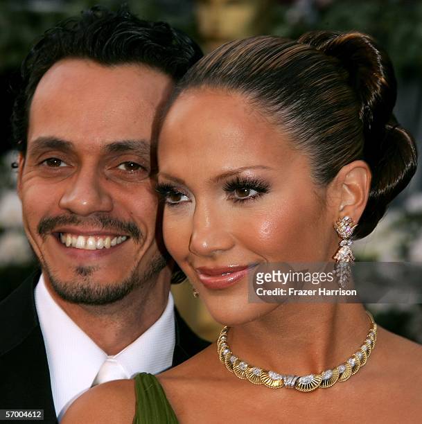 Singer Marc Anthony and singer/actress Jennifer Lopez arrive to the 78th Annual Academy Awards at the Kodak Theatre on March 5, 2006 in Hollywood,...